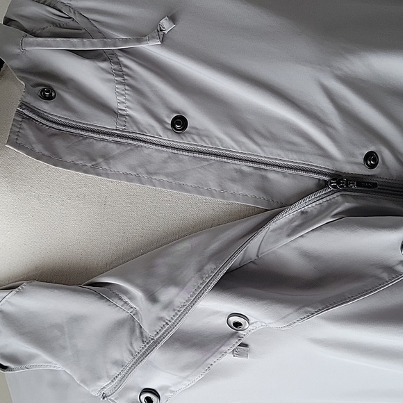 Pure Jill by J. Jill Zip Up Womens Small Light Gray Jacket With Hood and Pockets - Picture 4 of 14